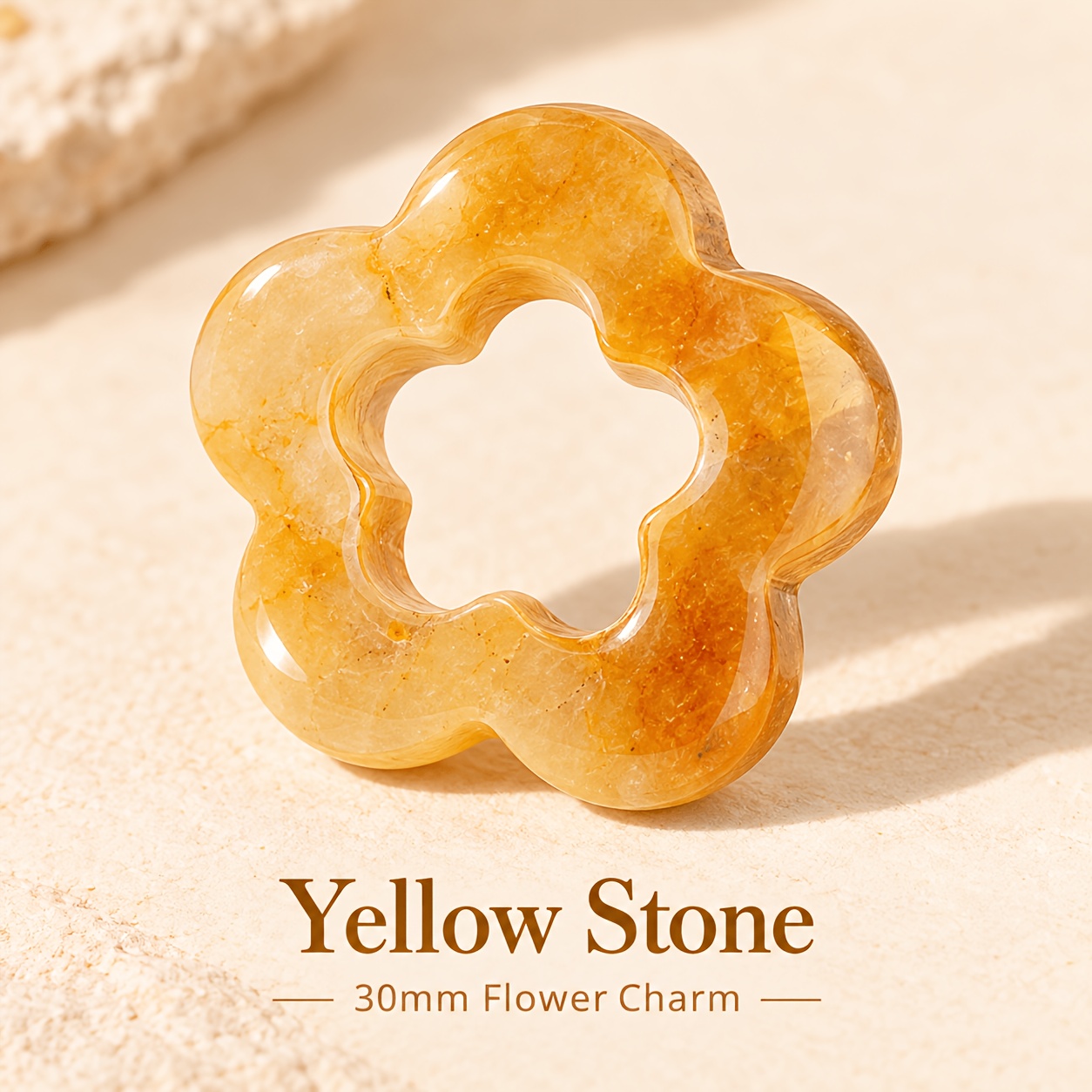 30Mm Hollow Flower Charm Pendant for Jewellery Making